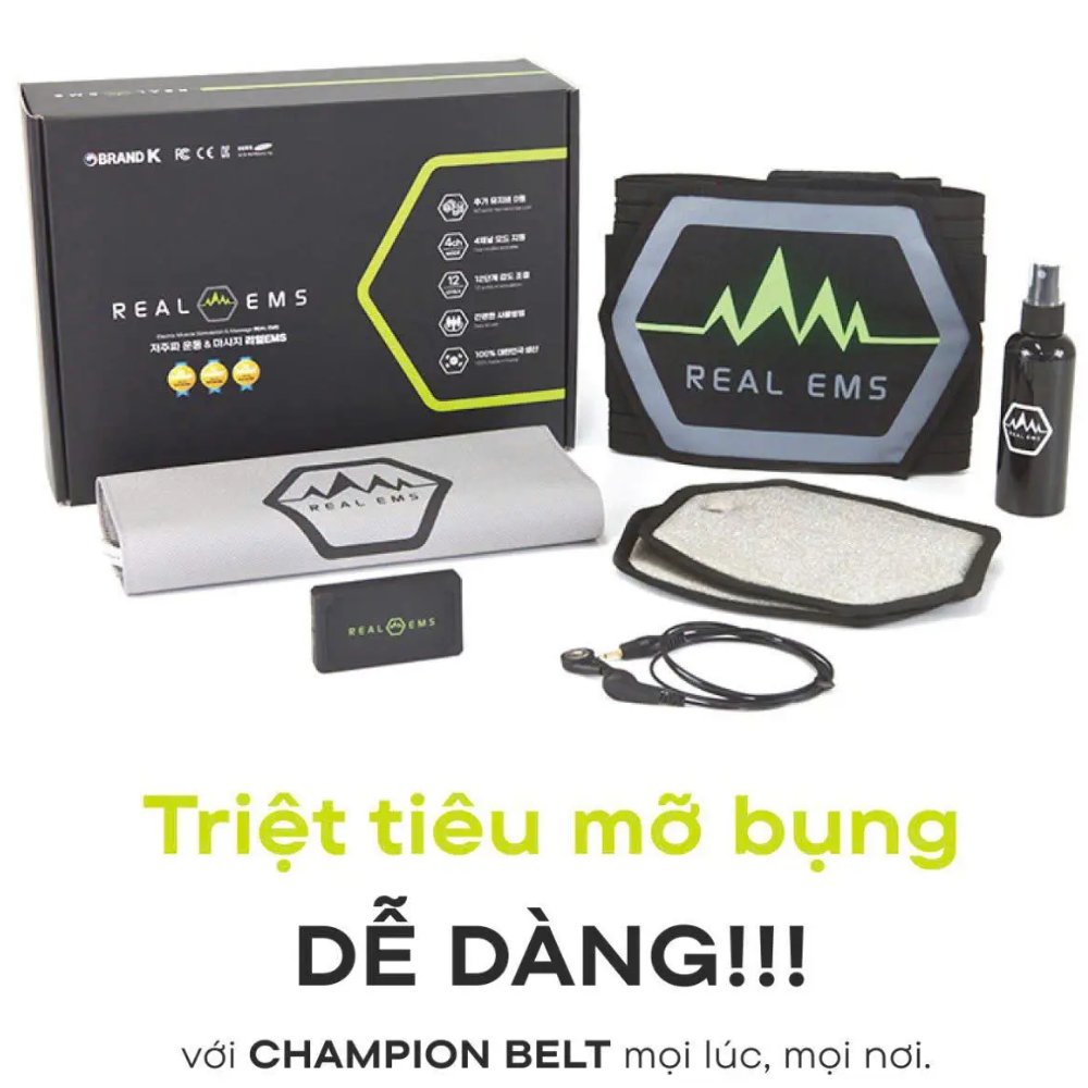 ĐAI ĐEO BỤNG CHAMPION BELT – REAL EMS