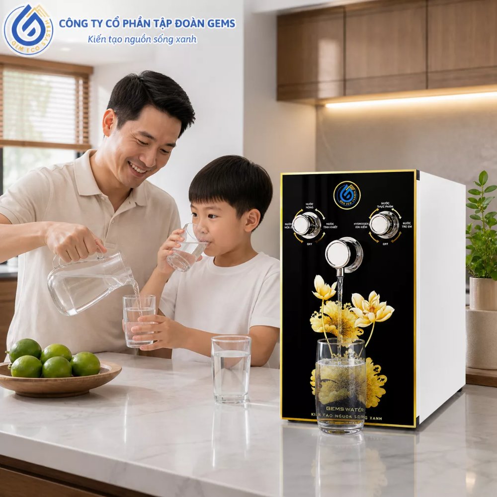 Máy Lọc Nước Hydrogen Ion Kiềm GEMS 01 NEW