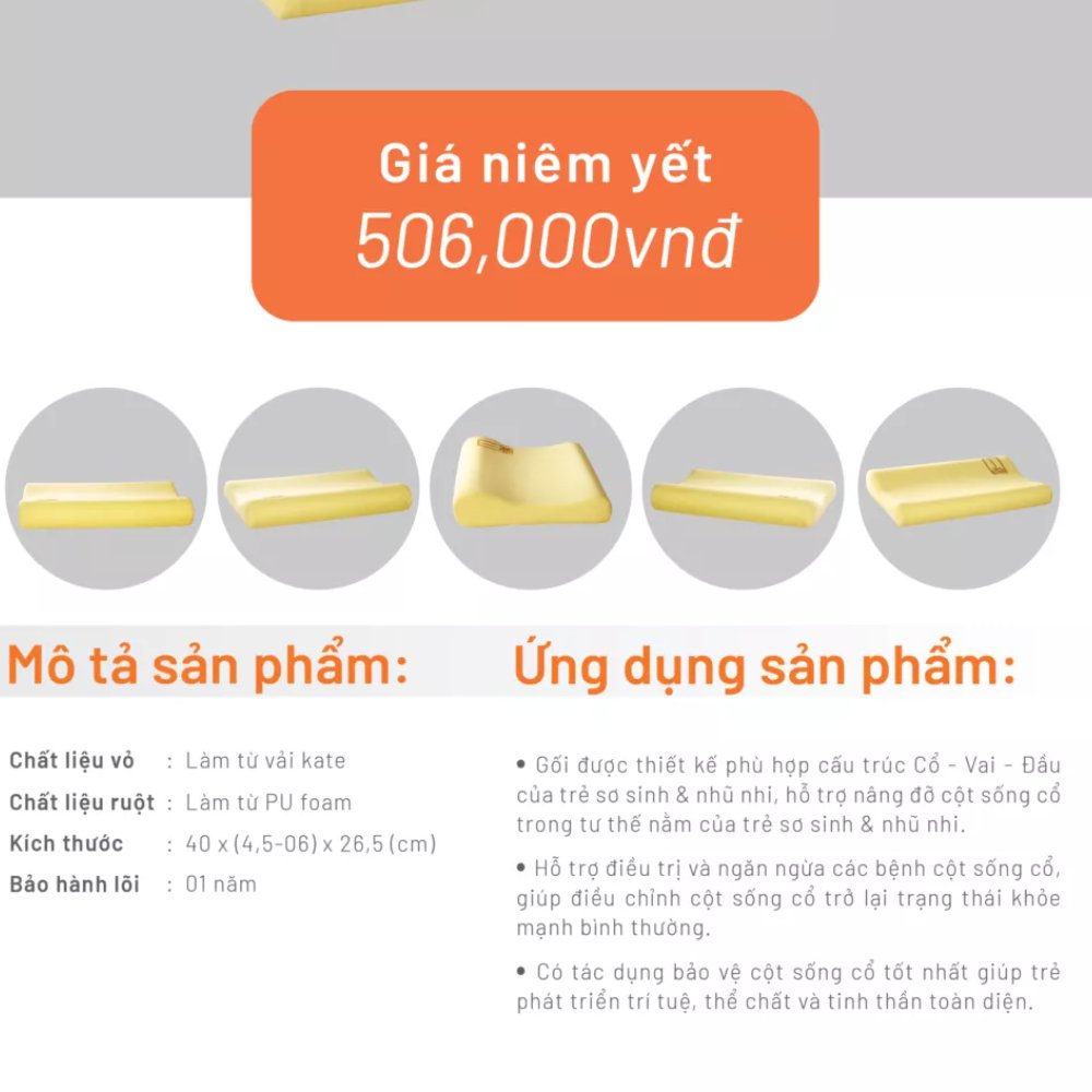 Gối sơ sinh DoctorLoan
