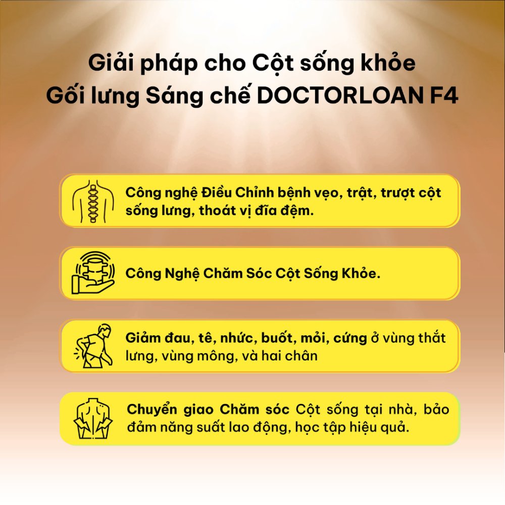 Gối lưng sáng chế DOCTORLOAN F4
