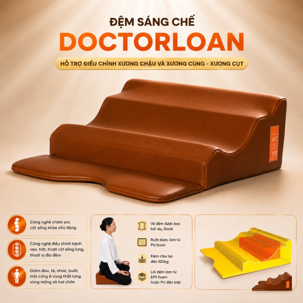 Gối Đệm thiền sáng chế DoctorLoan