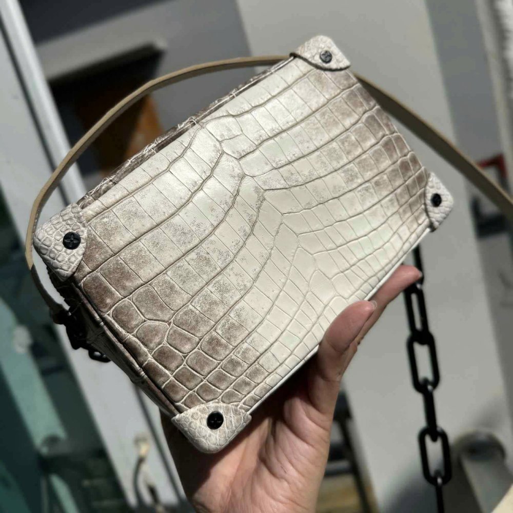 Túi cầm tay độc da cá sấu 1 khóa