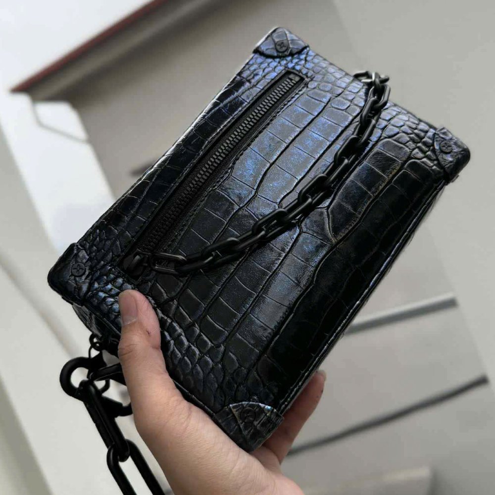 Túi cầm tay độc da cá sấu 1 khóa