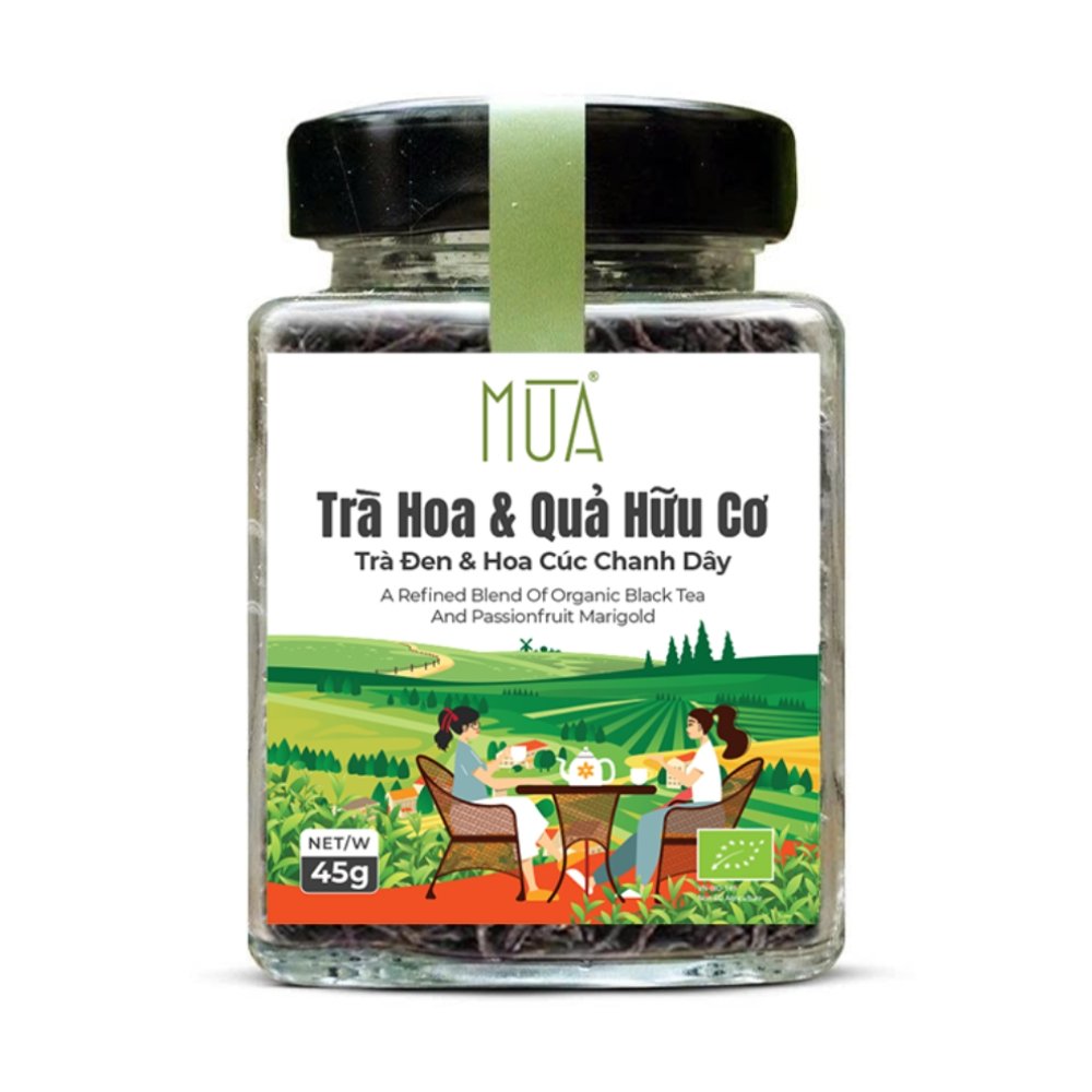 Trà Hoa & Quả Hữu Cơ MÙA - Trà Đen & Hoa Cúc Chanh Dây