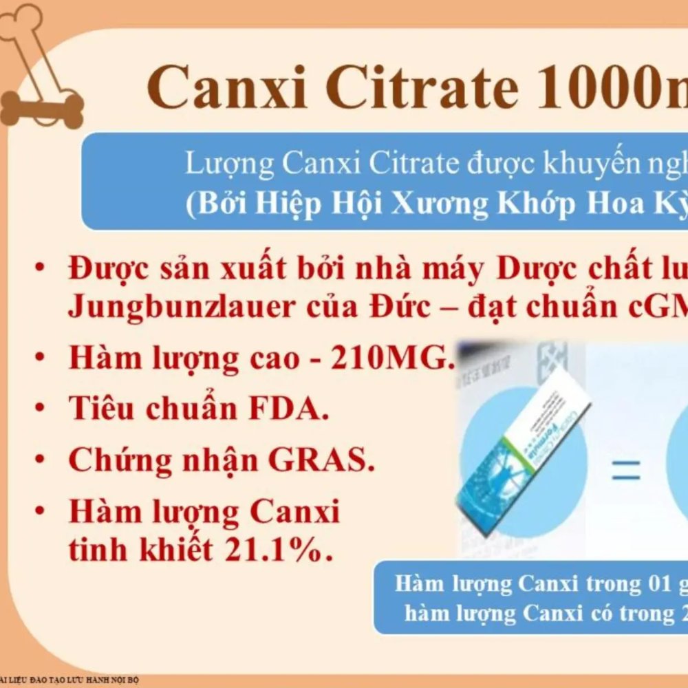 Canxi Citrate hữu cơ - Đức