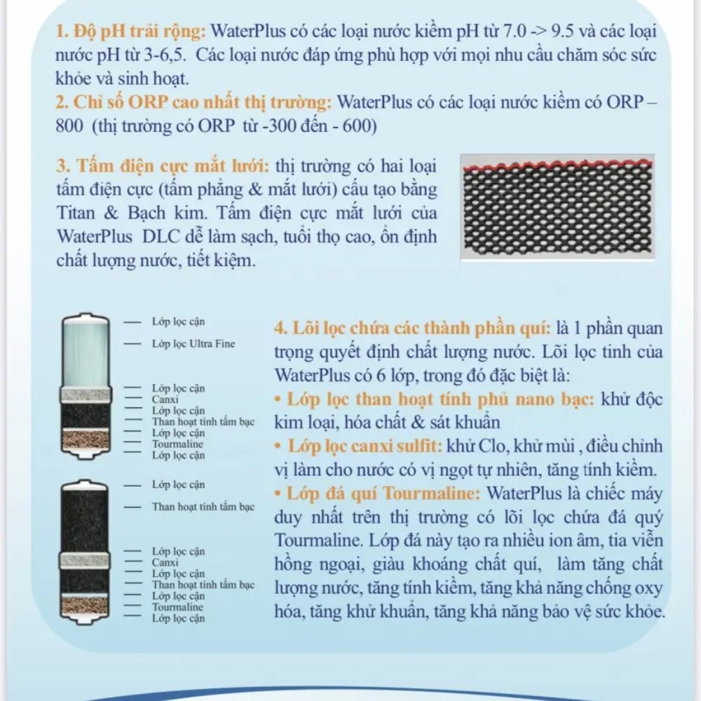 Water Plus - tạo nước Ion Kiềm (Korea)
