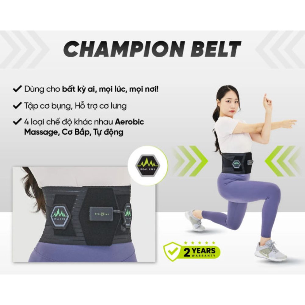 Đai REAL EMS Champion Belt - Korea