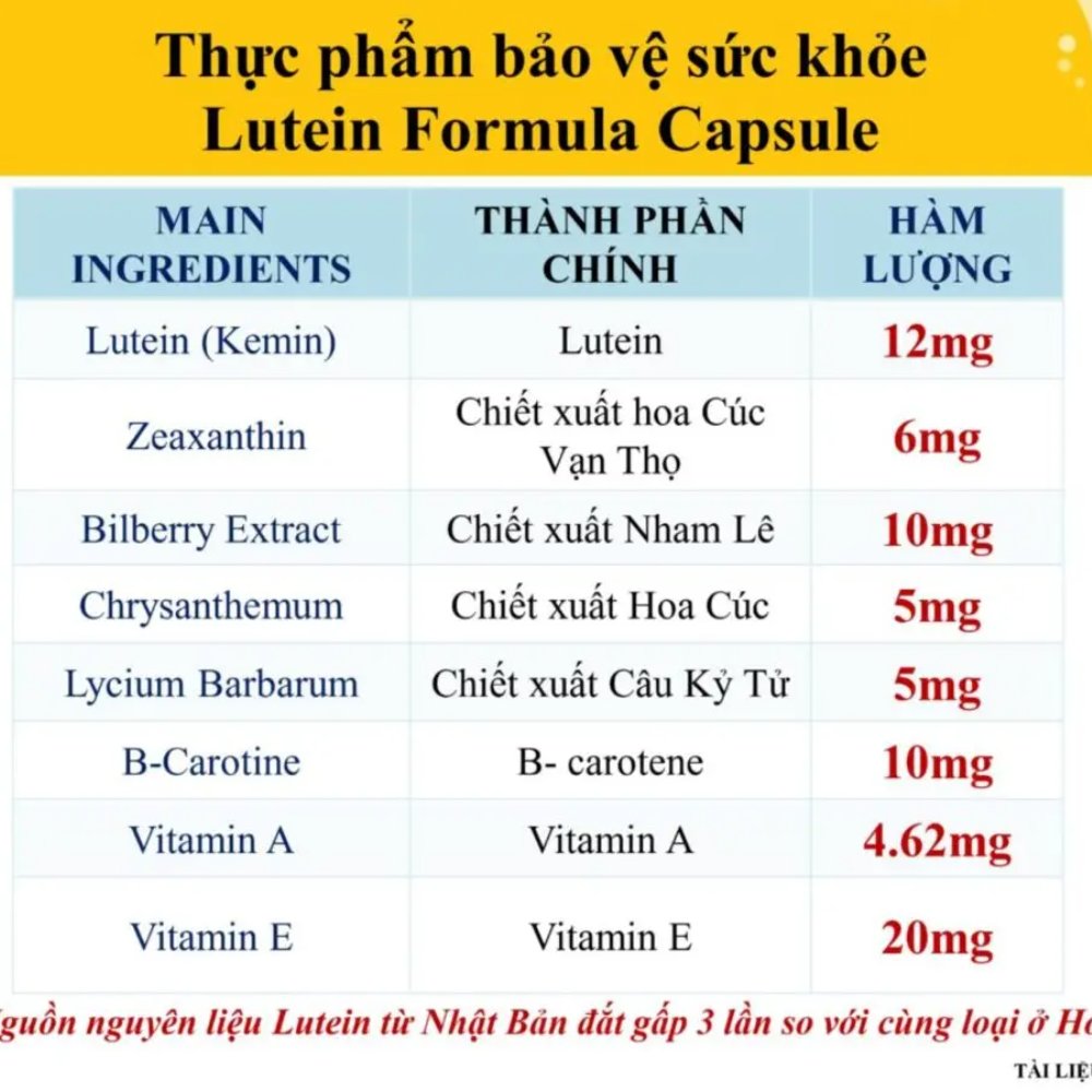 Bảo vệ mắt Lutein Formula | Mỹ