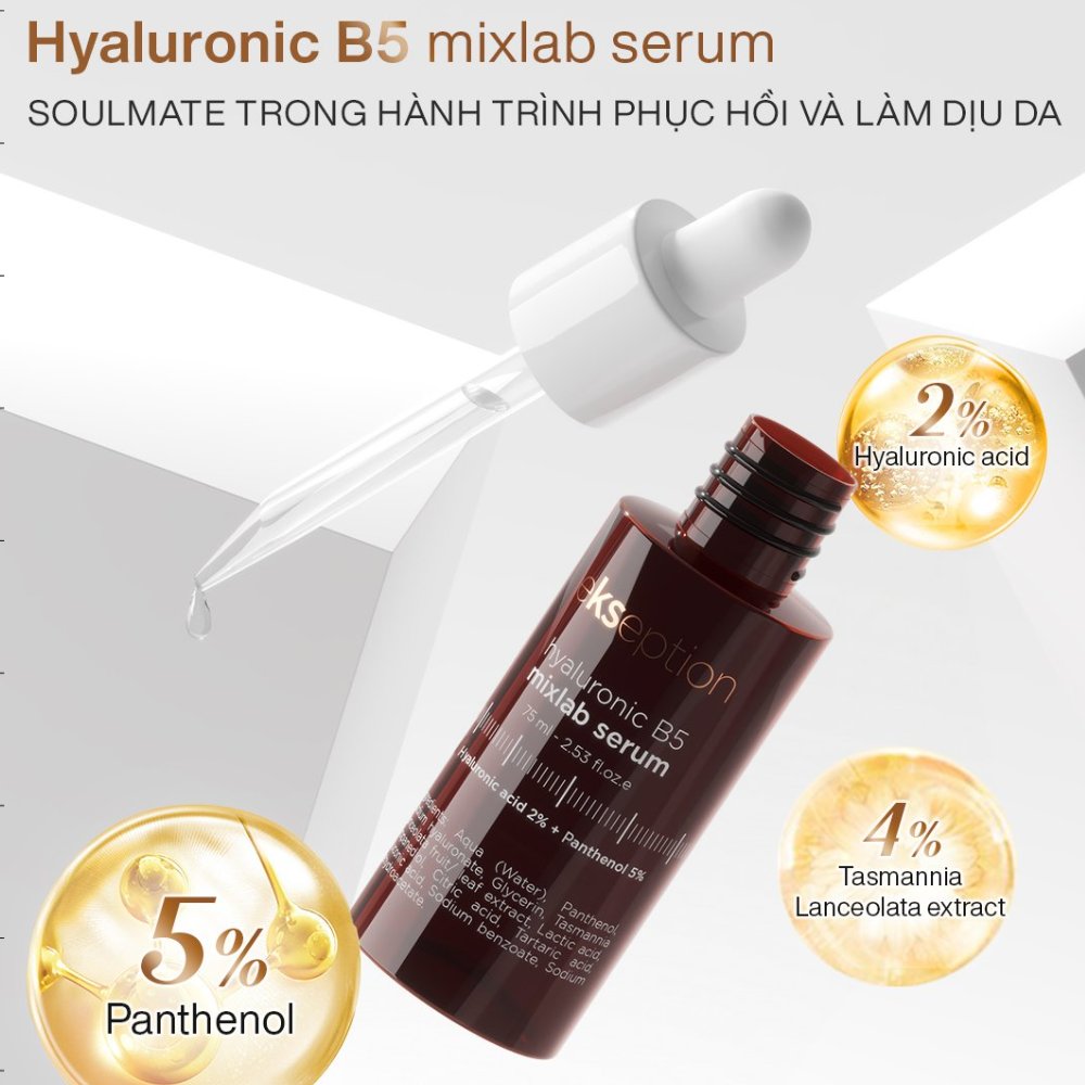 Tinh Chất Phục Hồi Da ekseption Hyaluronic B5 Mixlab Serum
