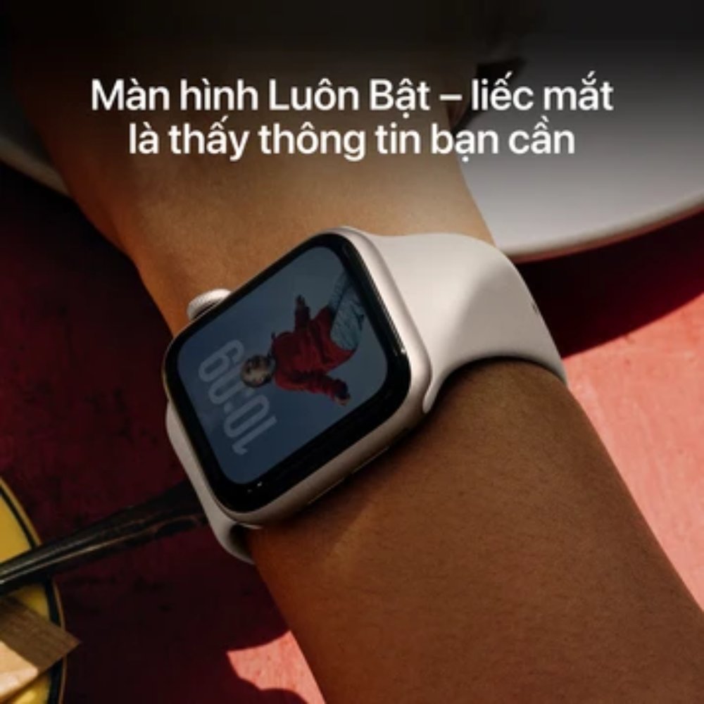 Apple Watch SE 3 44mm (GPS) Viền Nhôm Dây Cao Su Size S/M - Lướt