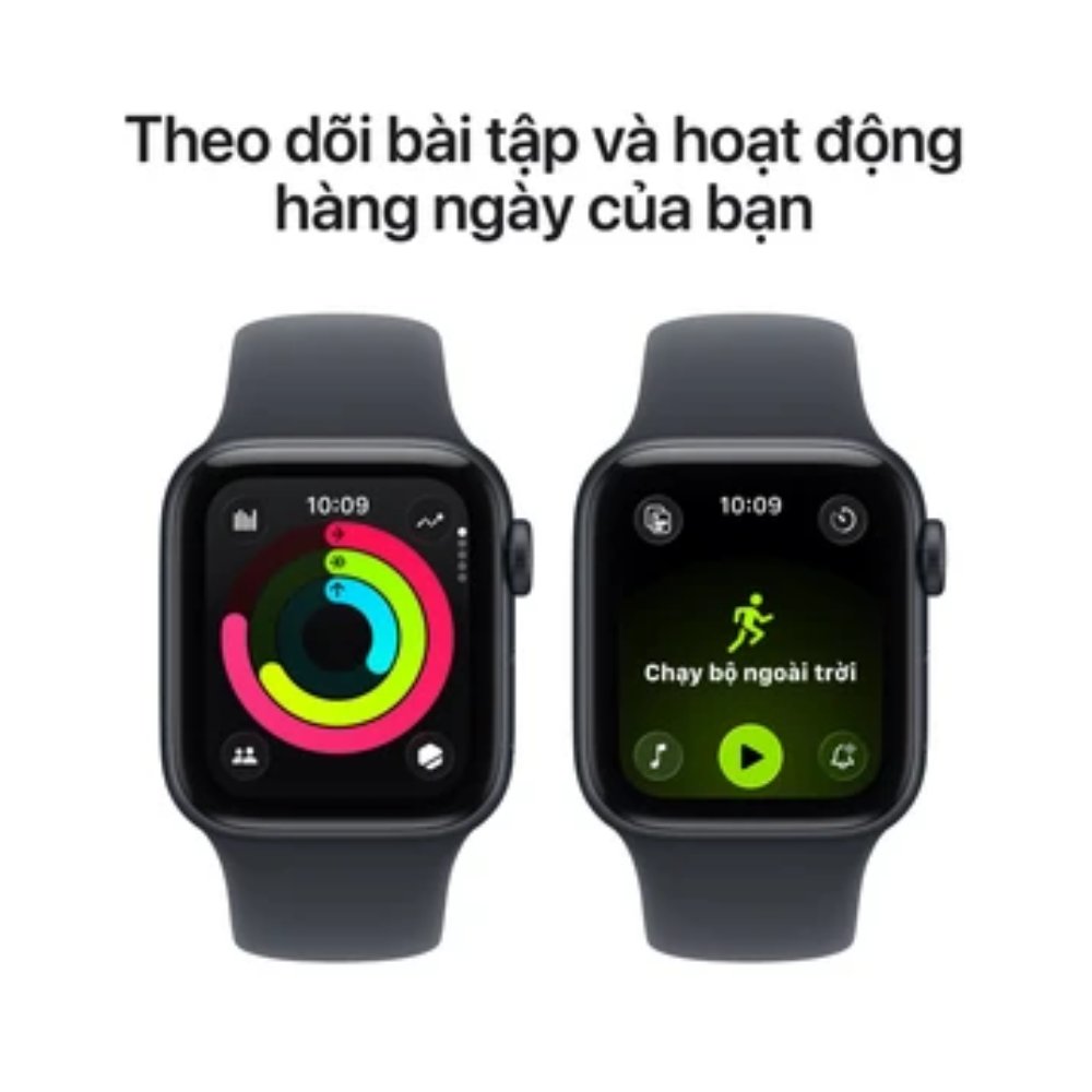 Apple Watch SE 3 44mm (GPS) Viền Nhôm Dây Cao Su Size S/M - Lướt