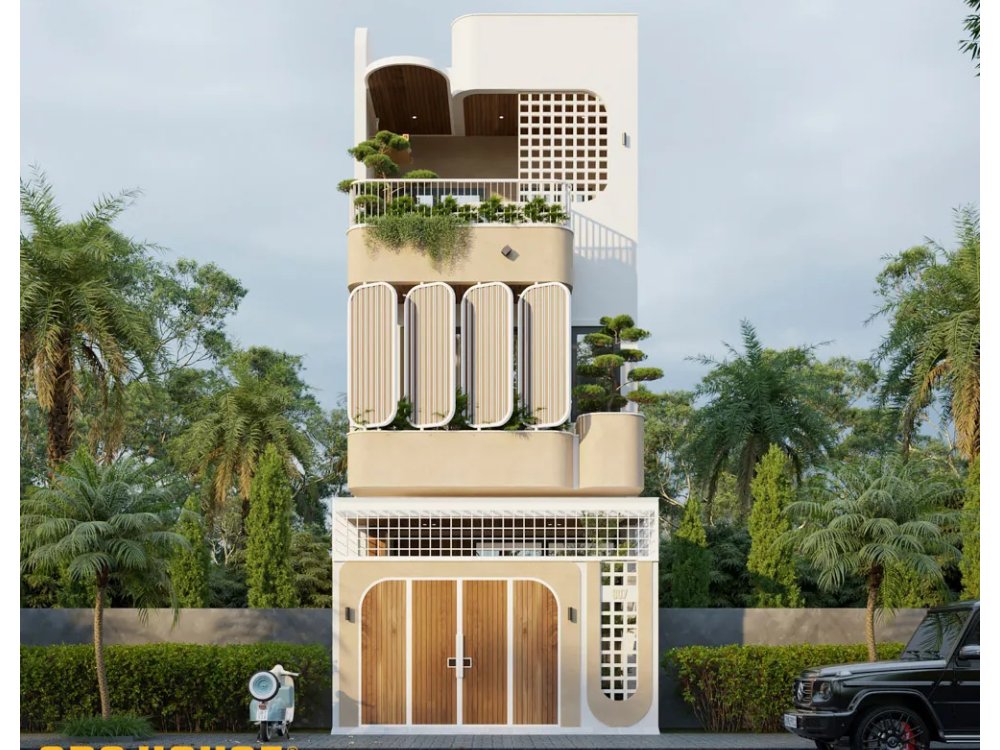Nhà phố hiện đại 2 tầng