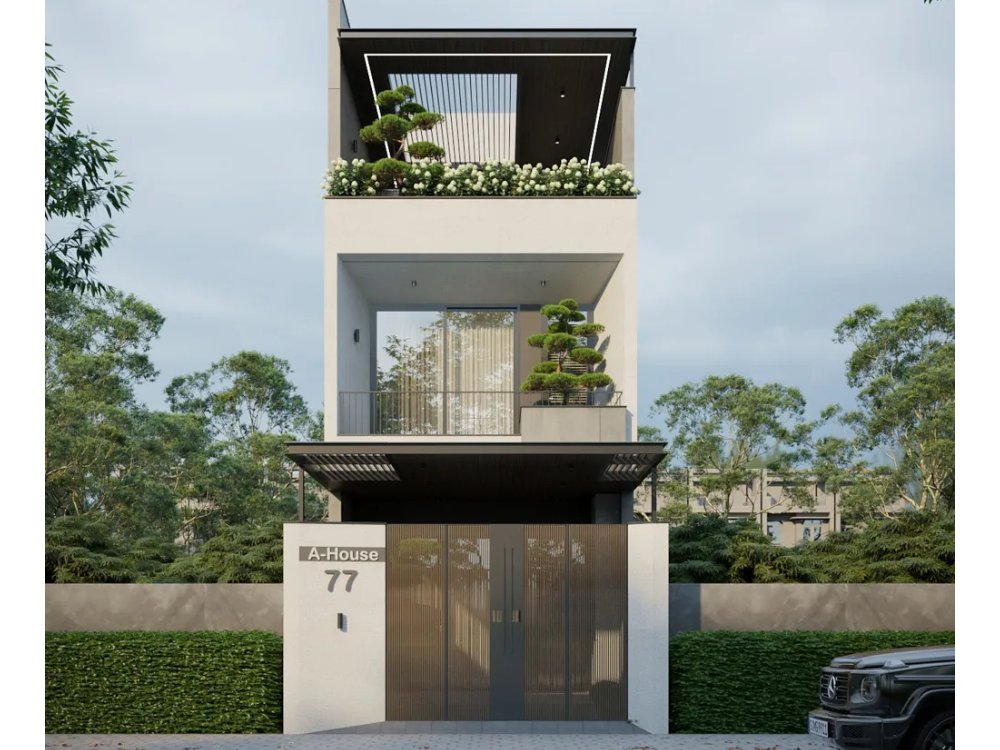 Nhà phố hiện đại 2 tầng