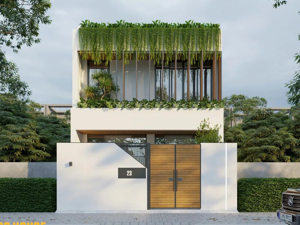 Nhà phố hiện đại 2 tầng