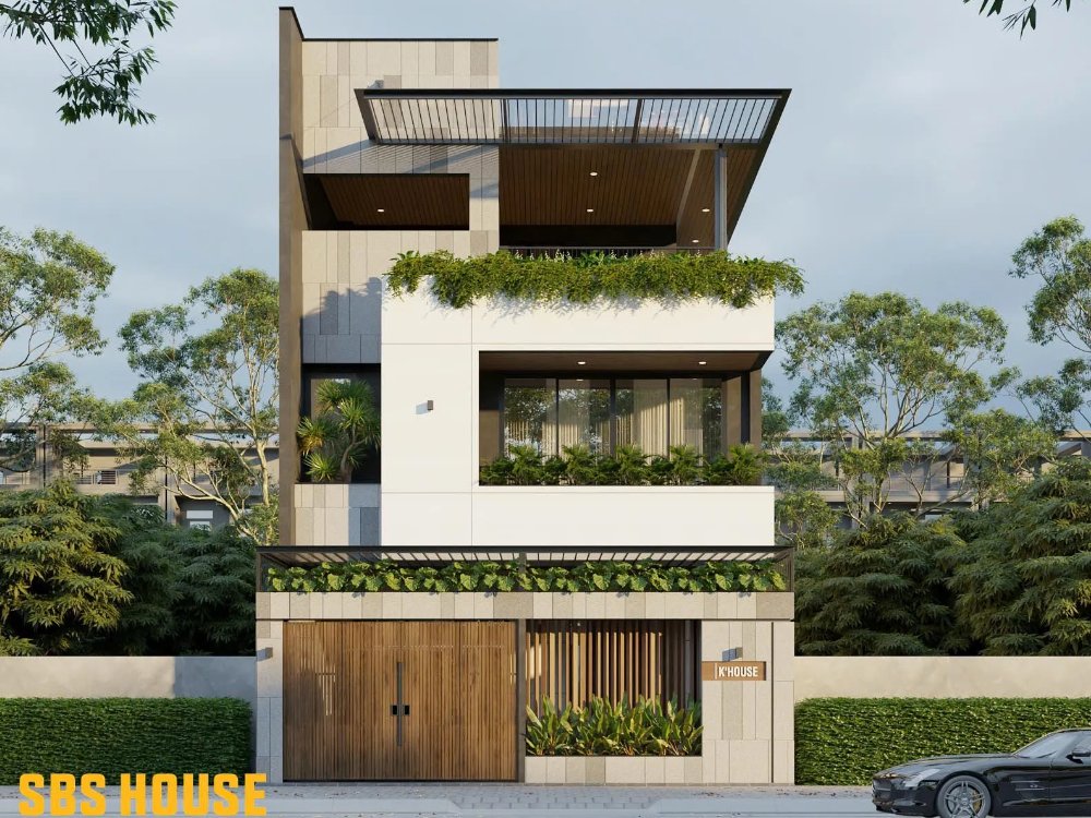 Nhà phố hiện đại 2 tầng