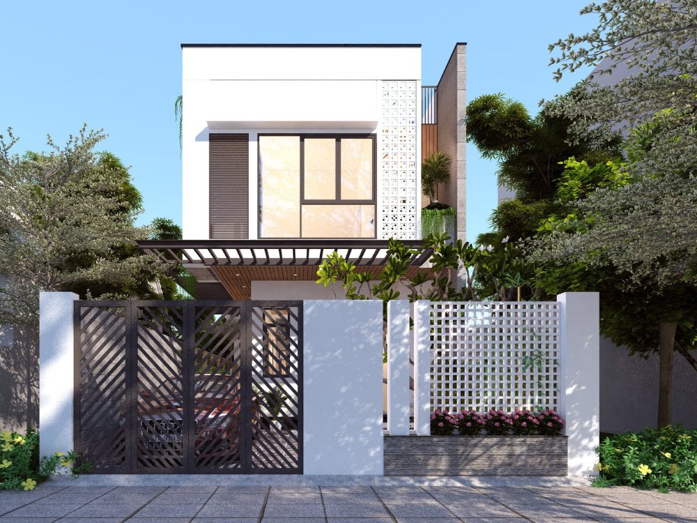 Nhà phố hiện đại 2 tầng