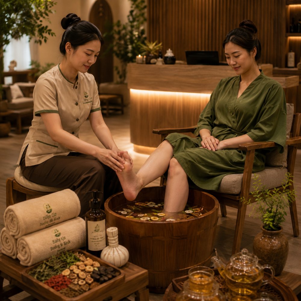 Massage chân – bấm huyệt