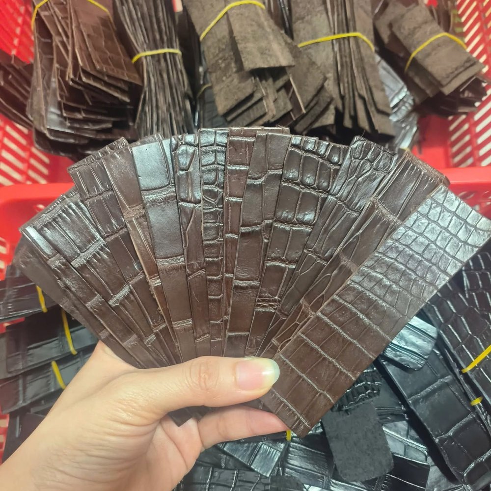 Phôi dây đồng hồ vân vuông làm dây handmade