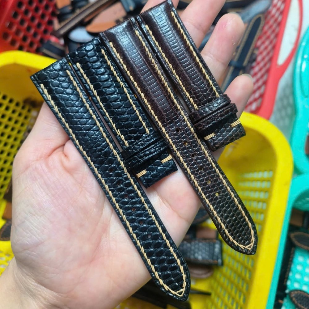 Dây đồng hồ da kỳ đà (tùy chọn mẫu)